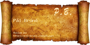 Pál Brúnó névjegykártya